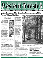 Cover of Sept/Oct 2016 Western Forester issue, which is on Urban Forestry. 