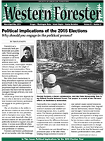 Cover of the March/April/May 2016 Western Forester issue