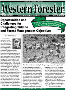 Cover of March/April/May Western Forester 2013 issue 