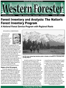 Cover of November/December 2013 Western Forester issue