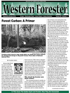 Cover of September/October 2014 Western Forester issue